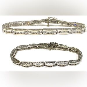 Elegant 14 Karat White Gold 3.00 Carat Diamond Bracelet!